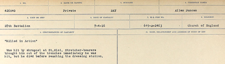 Circumstances of death registers