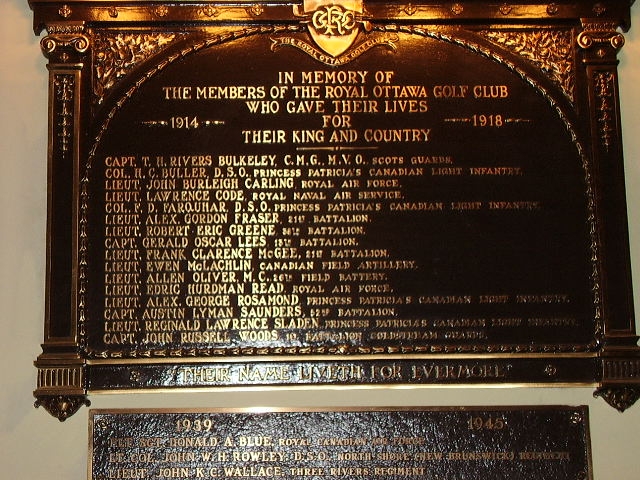 Royal Ottawa Golf Club plaque