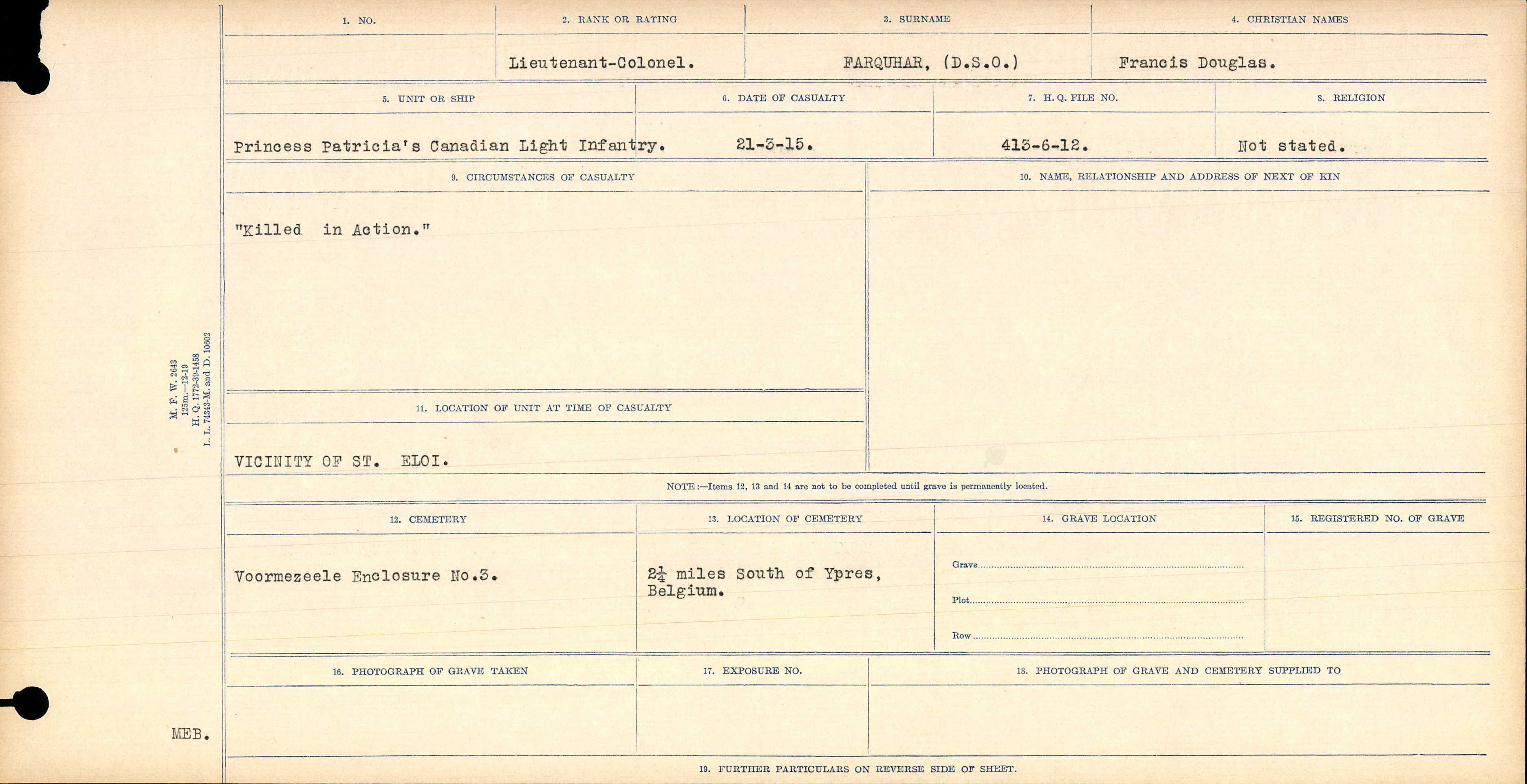Circumstances of Death Registers