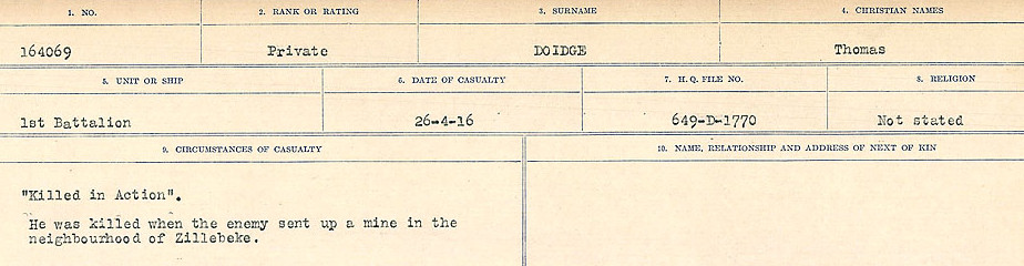 Circumstances of death registers
