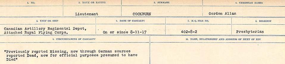 Circumstances of Death Registers