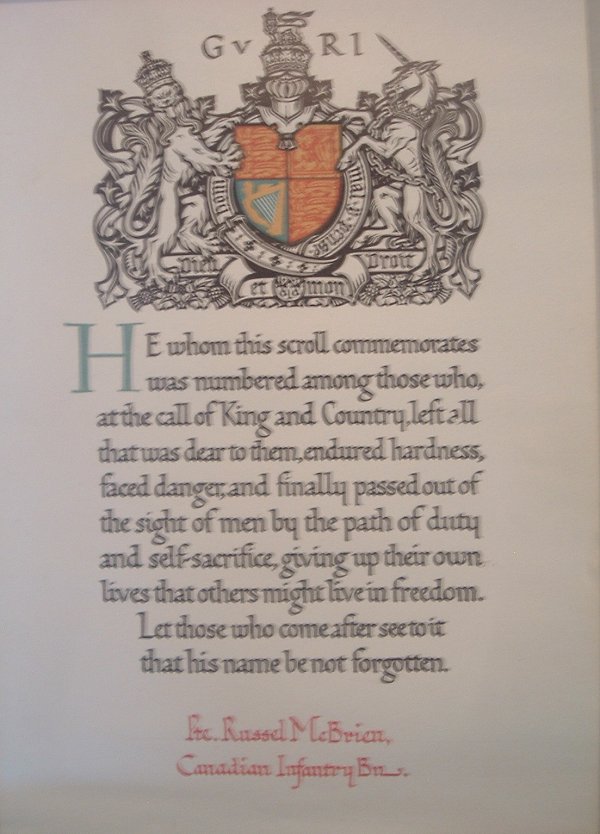 Commemorative Scroll