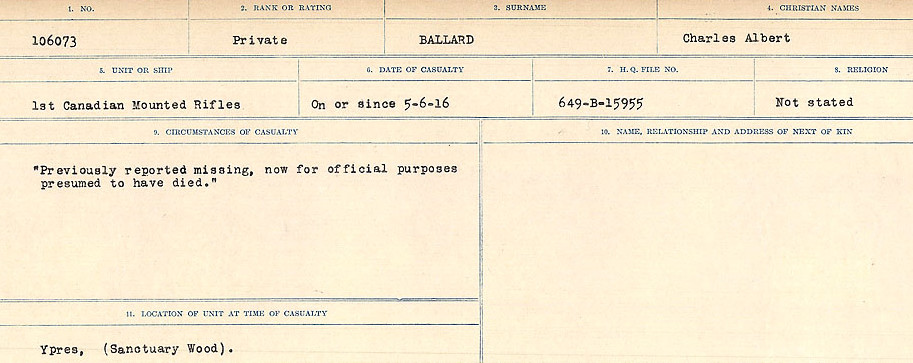Circumstances of Death Registers
