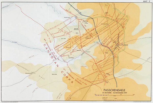 3rd Battle of Ypres Map