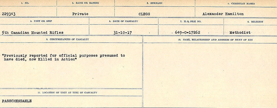 Circumstances of Death Registers