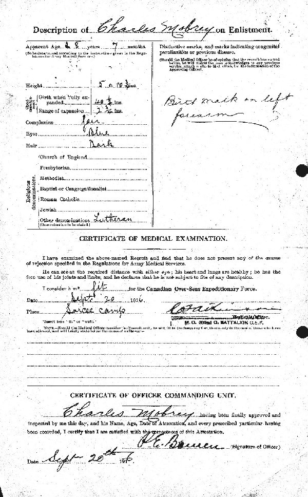 Attestation Papers (Reverse)