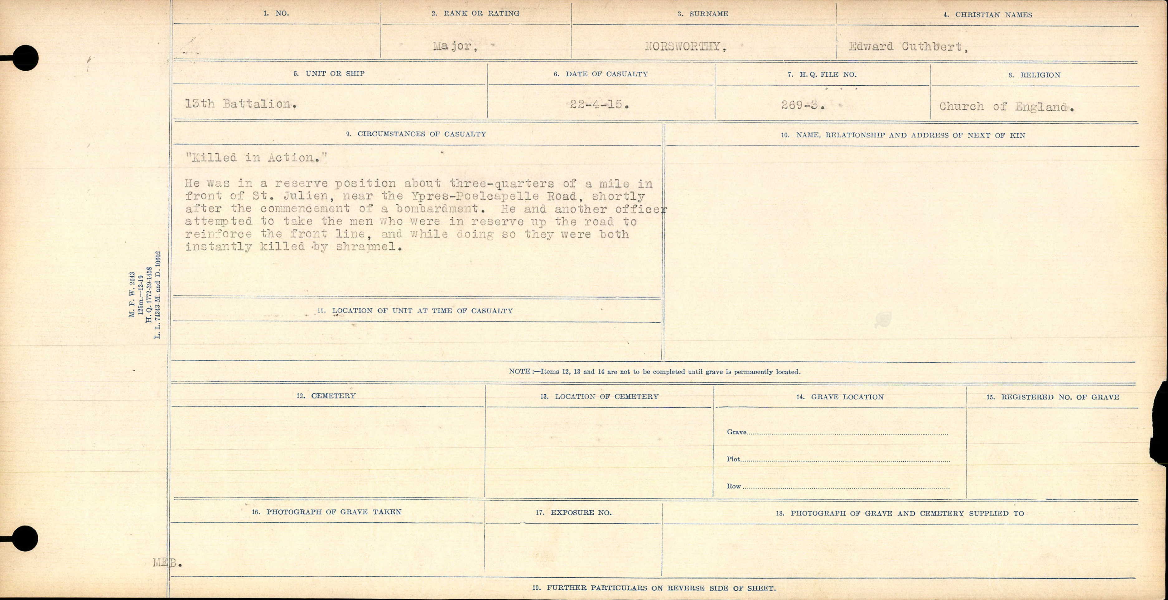 Circumstances of Death Registers