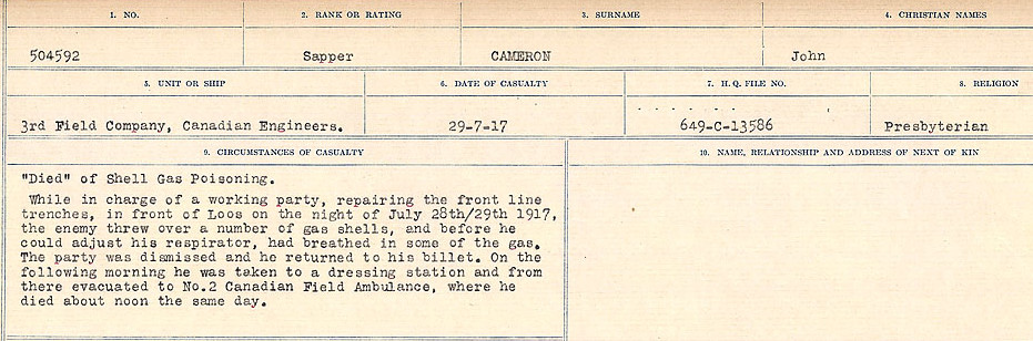 Circumstances of Death Registers
