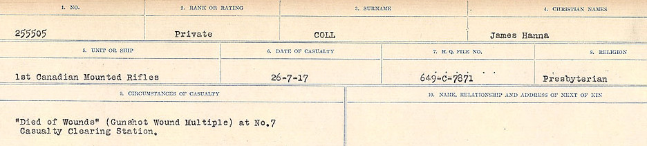 Circumstances of Death Registers