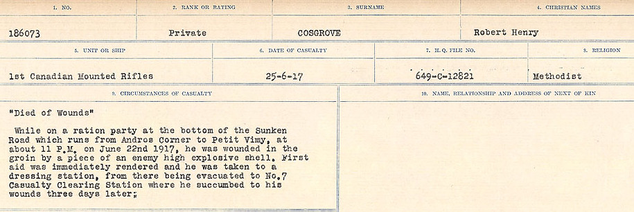 Circumstances of Death Registers