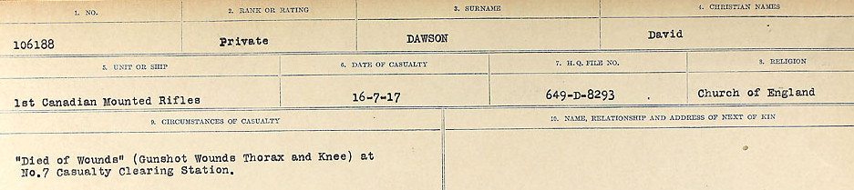 Circumstances of death registers