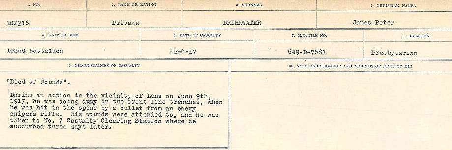 Circumstances of death registers