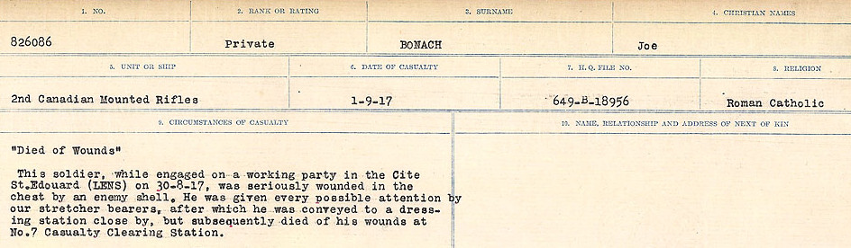 Circumstances of Death Registers