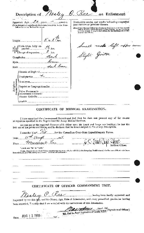 Attestation Papers (Reverse)