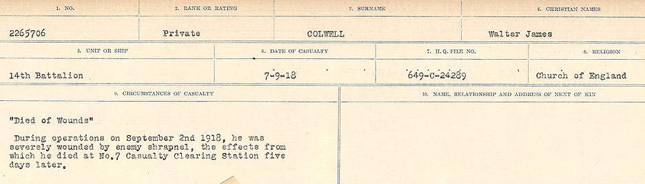 Circumstances of Death Registers