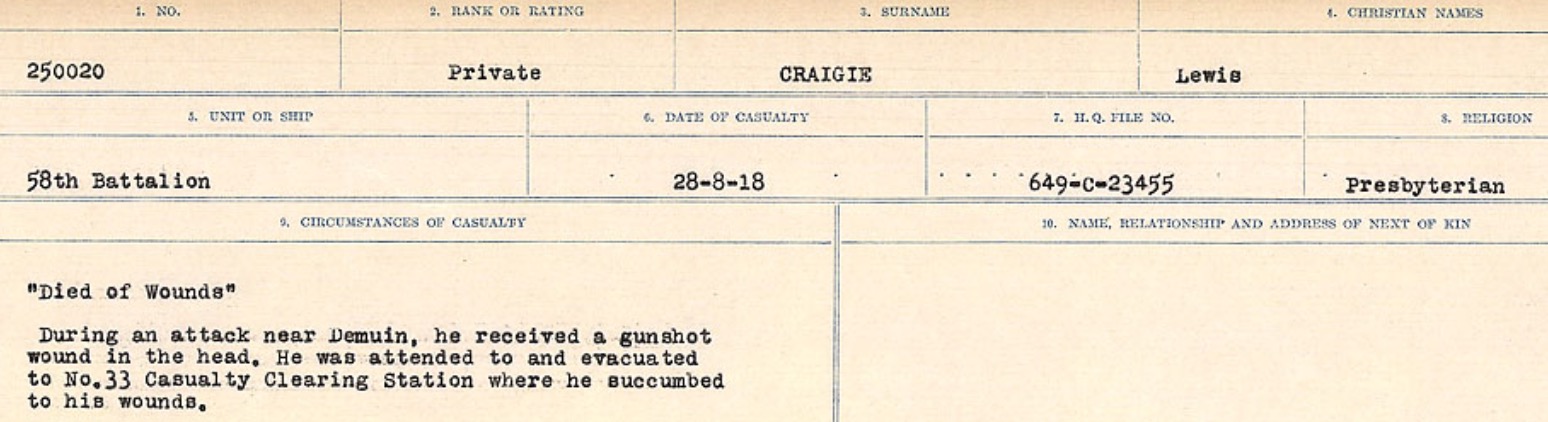 Circumstances of death registers