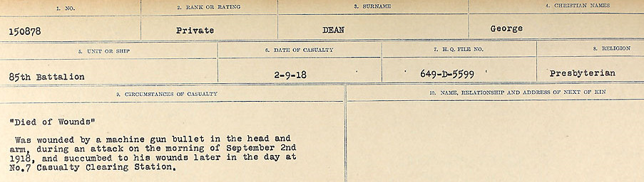 Circumstances of death registers