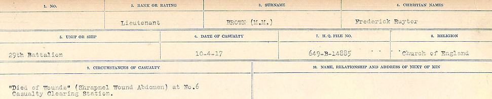 Circumstances of Death Registers