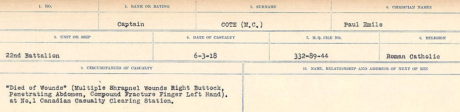 Circumstances of Death Registers