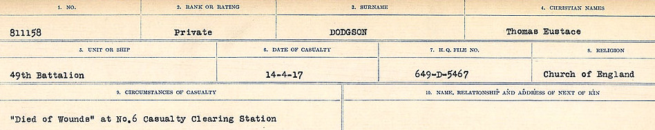 Circumstances of death registers