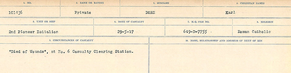 Circumstances of death registers