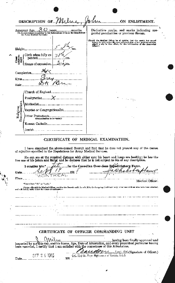 Attestation Papers (Reverse)