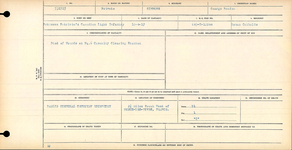 Circumstances of death registers