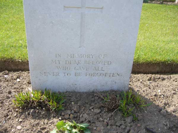 Grave Marker Inscription