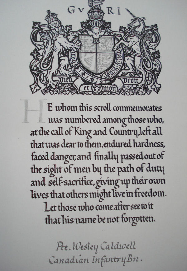 Memorial Scroll