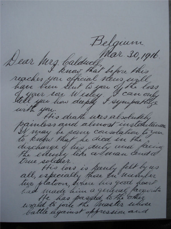 page one of Letter