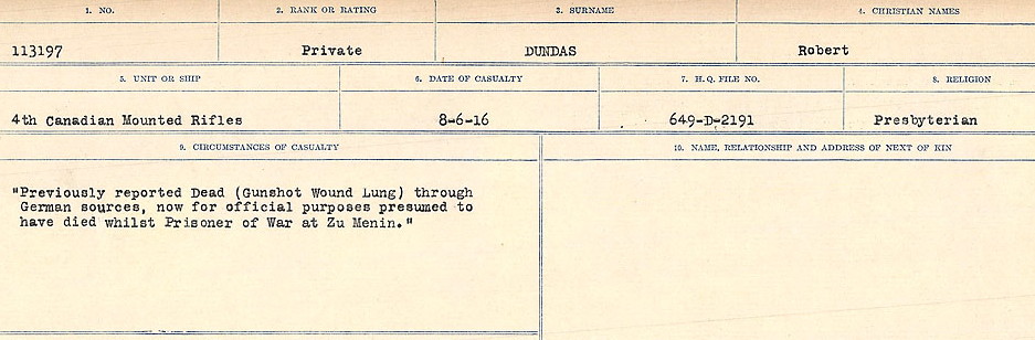Circumstances of death registers