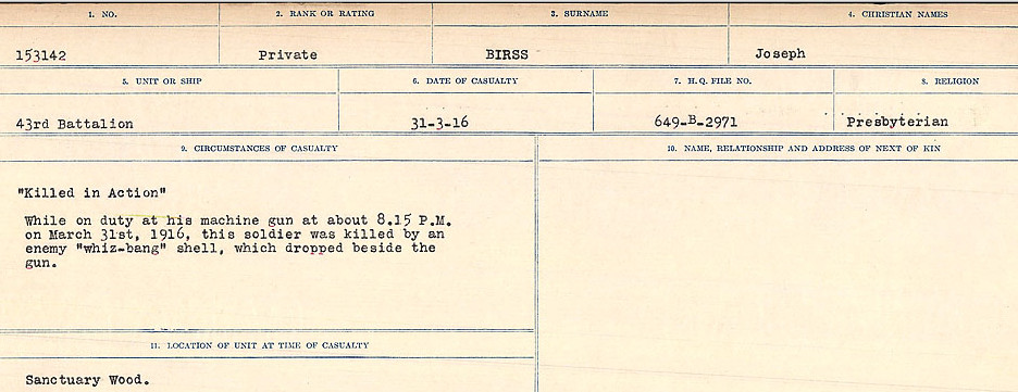 Circumstances of Death Registers