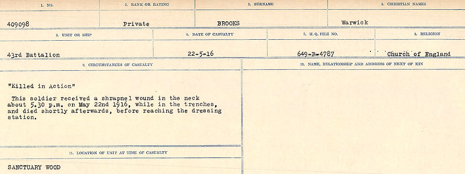 Circumstances of Death Registers