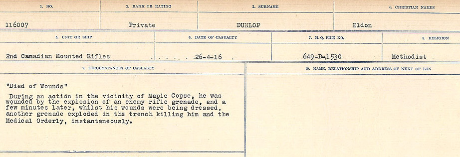 Circumstances of death registers