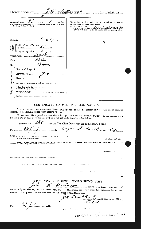 Attestation Papers (Reverse)