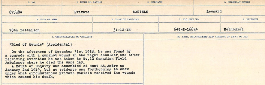 Circumstances of death registers