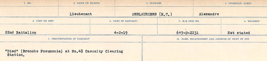 Circumstances of death registers