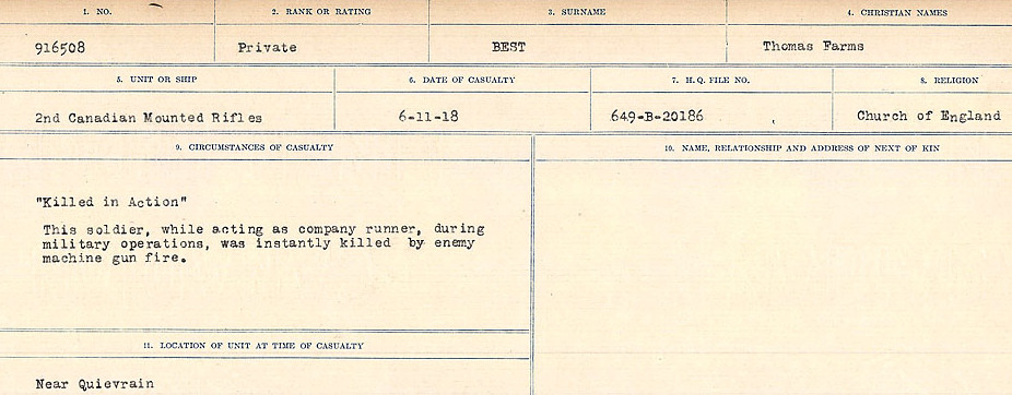 Circumstances of Death Registers