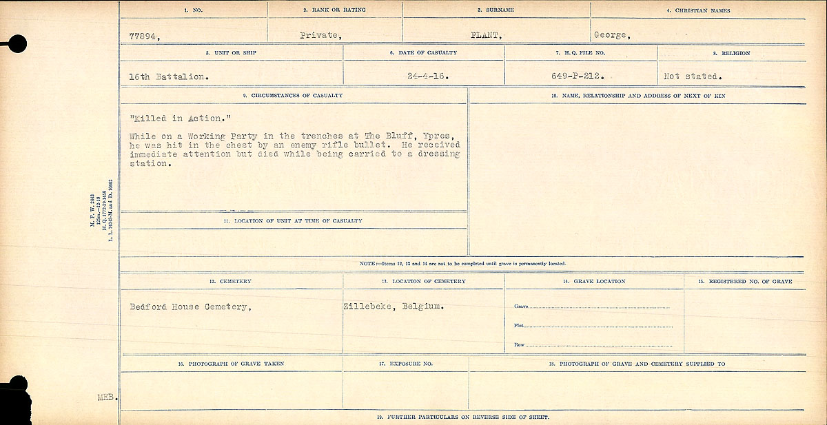 Circumstances of death registers