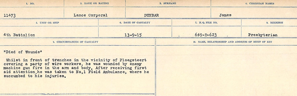 Circumstances of death registers