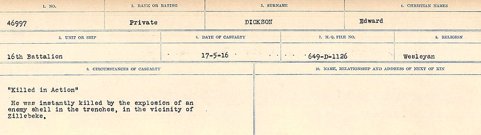 Circumstances of death registers