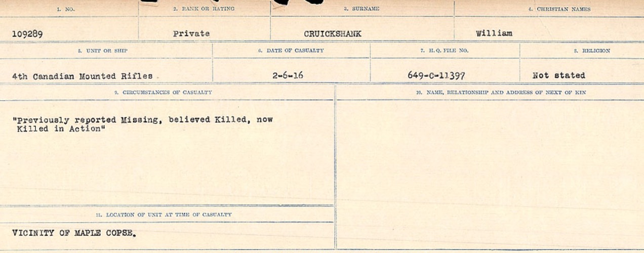 Circumstances of death registers