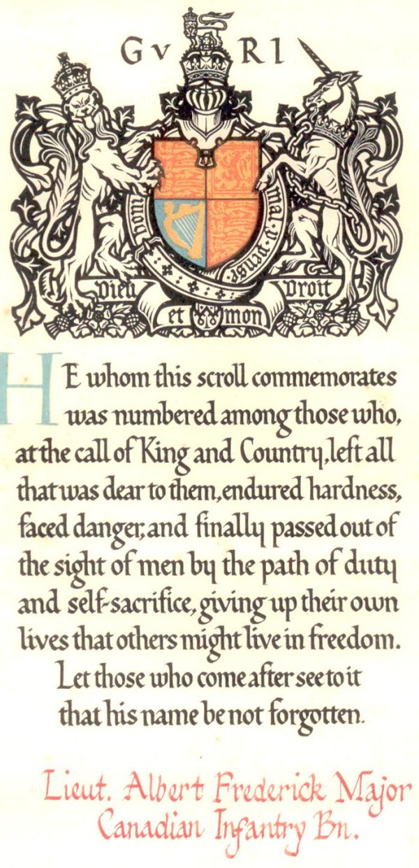 Commemorative scroll