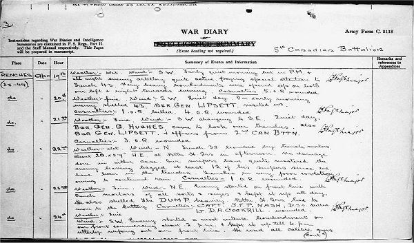 War Diary