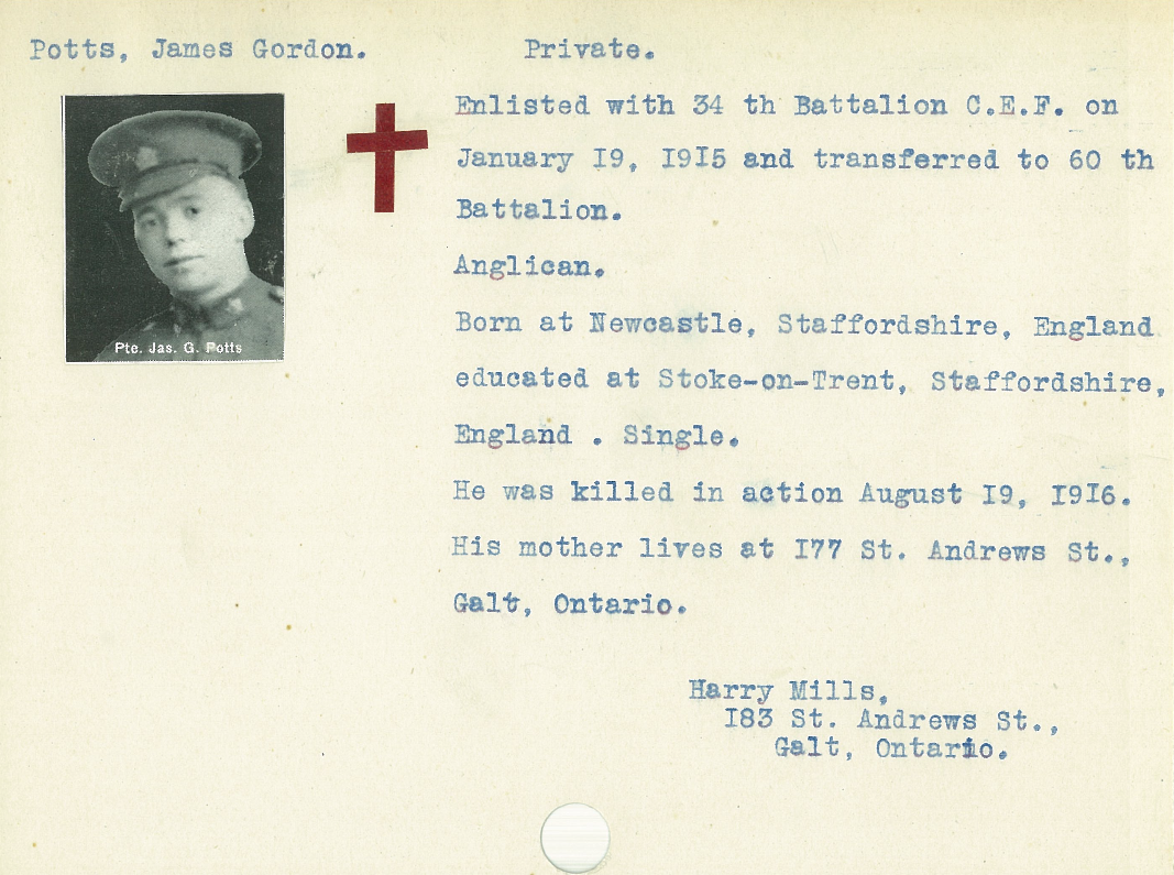 Photo of JAMES GORDON POTTS