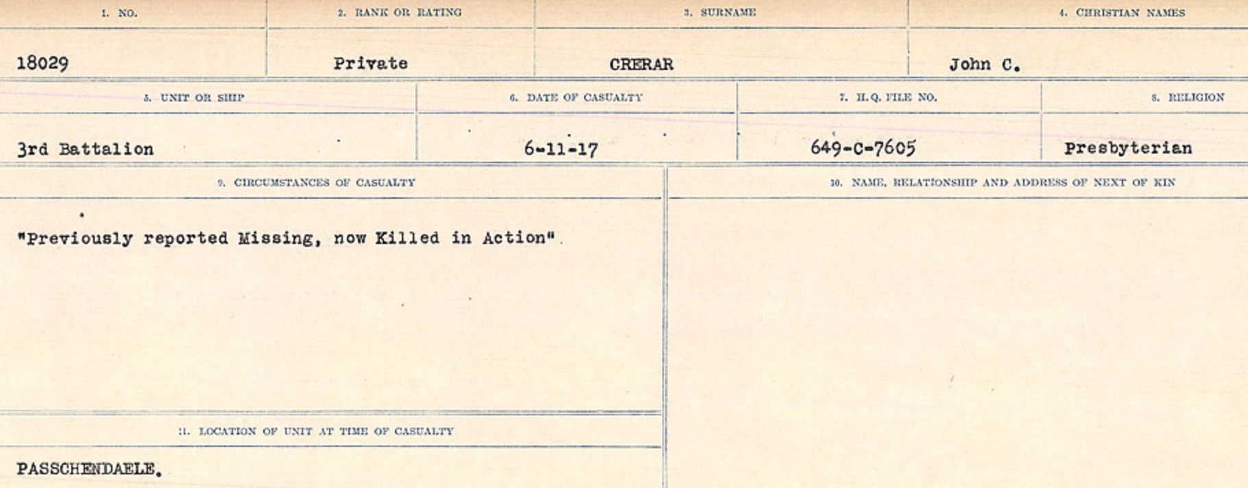 Circumstances of death registers