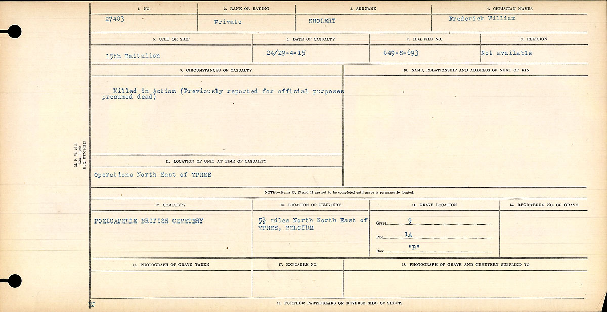 Circumstances of death registers