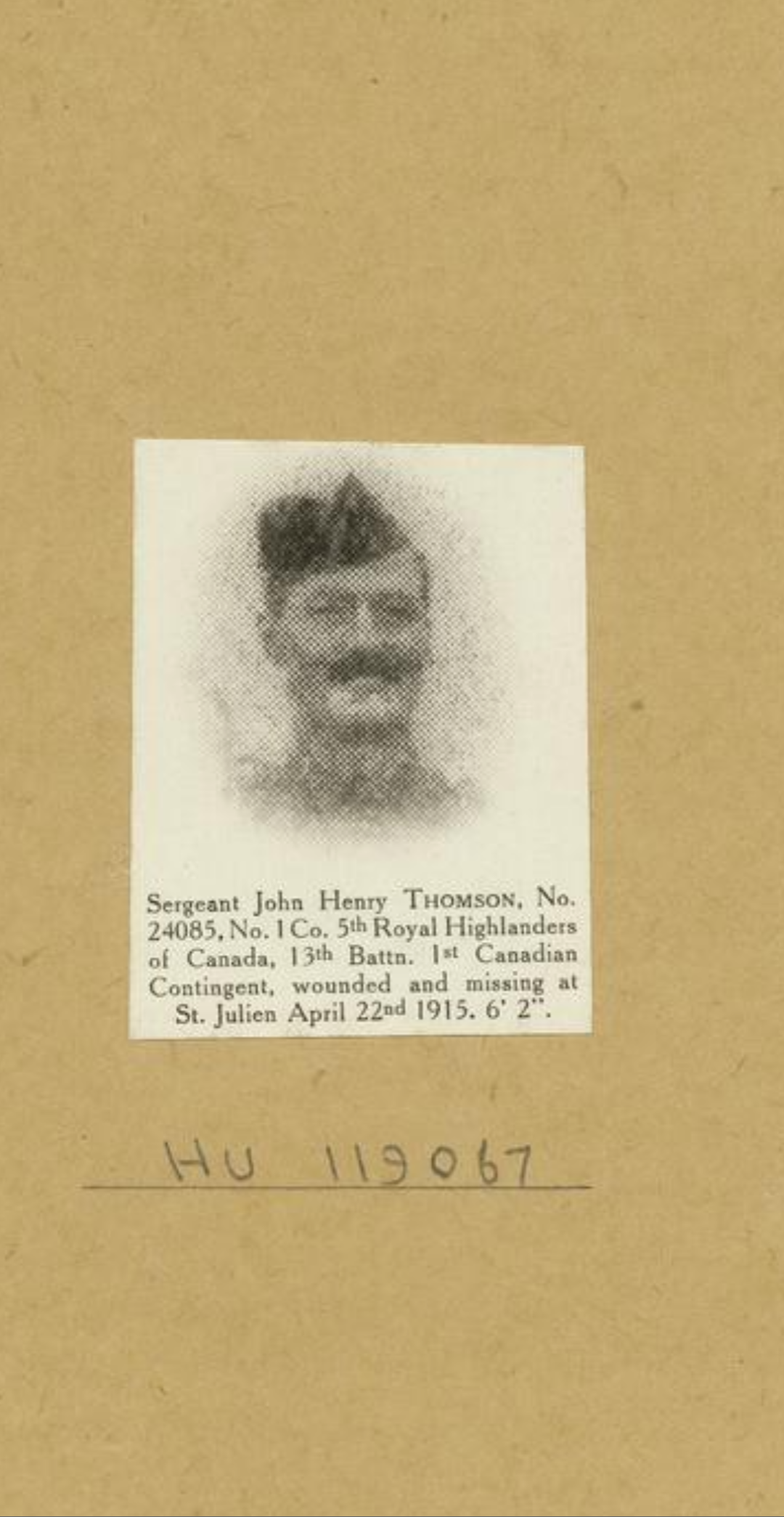 Photo of JOHN HENRY THOMSON