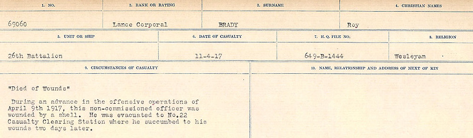 Circumstances of Death Registers