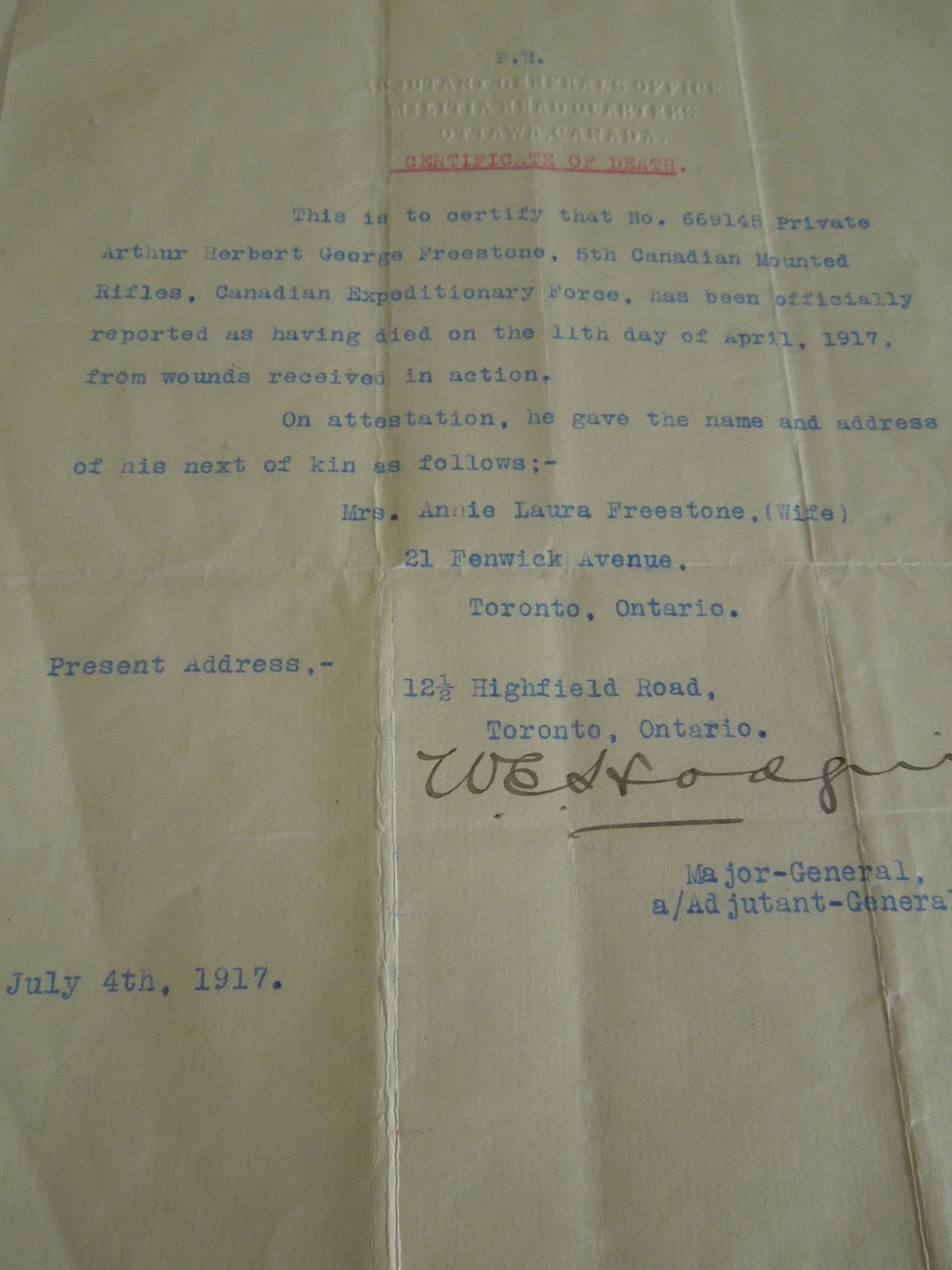 Circumstances of Death Registers